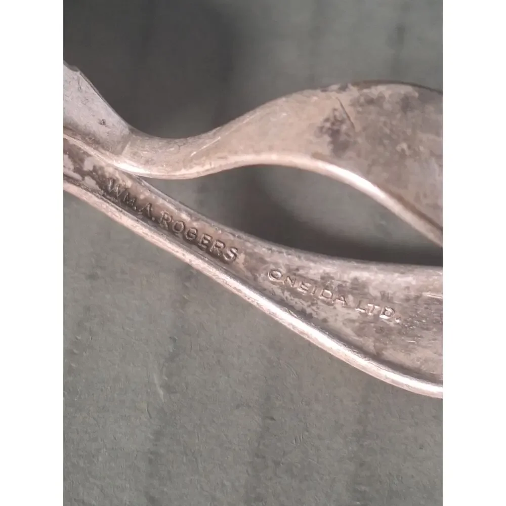 Vintage Oneida Rogers Silverplate Baby Spoon Bent Handle Teething Margate